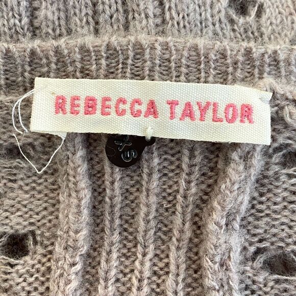 Rebecca Taylor Wool Open Stitch Pullover Knit Sweater Women's Size XS - Picture 3 of 11